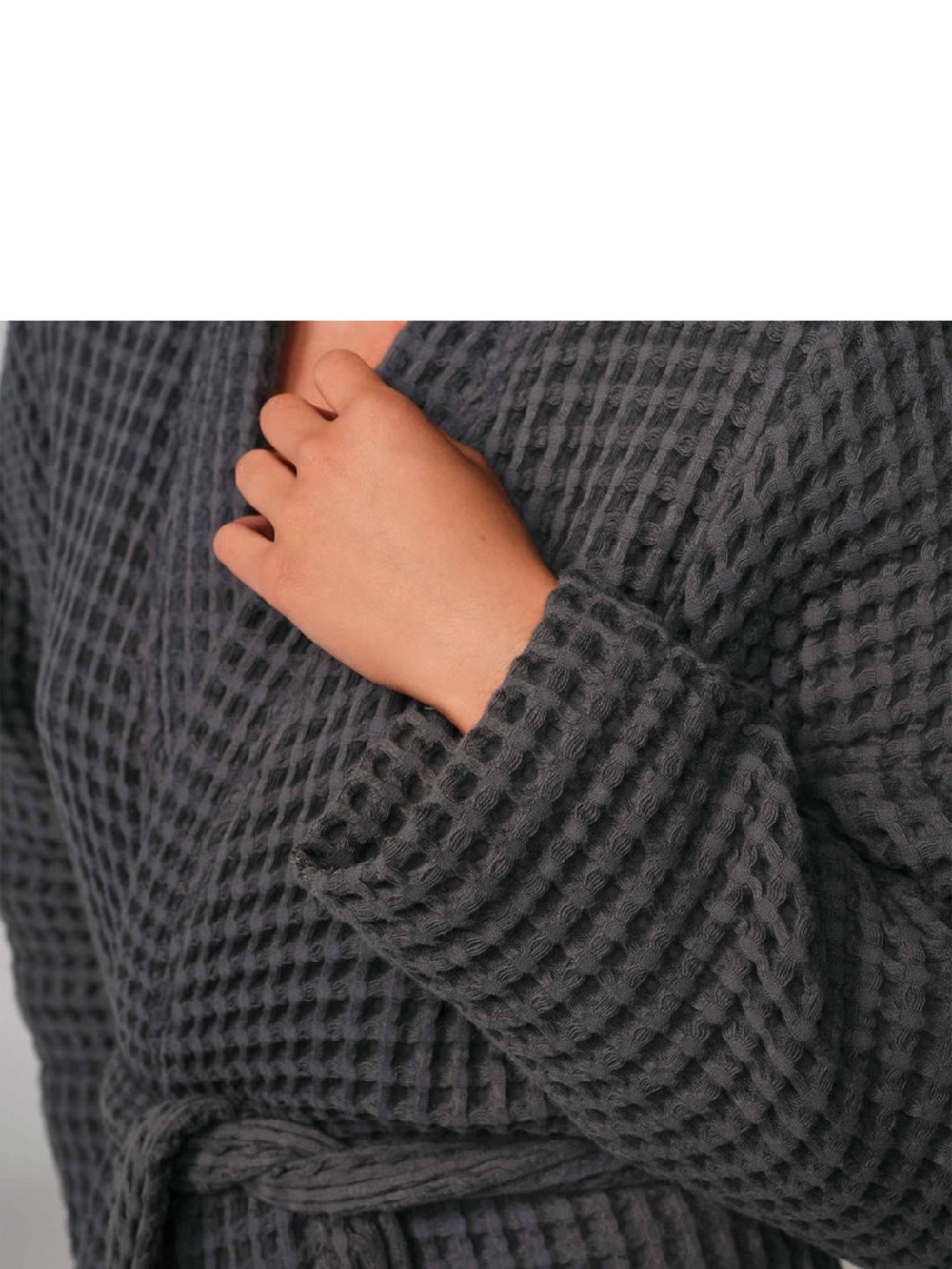 Brooklinen Charcoal Waffle Robe